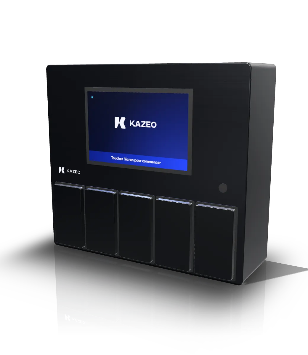 Casier connecté kazeo : un écran tactile et 5 casiers dans le même caisson